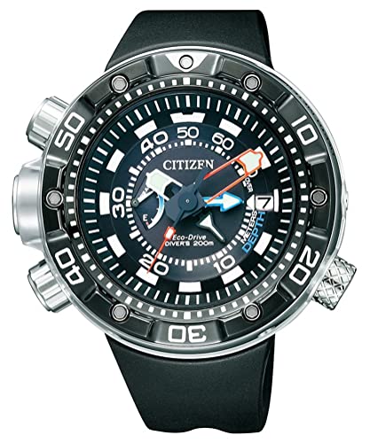 Citizen Herren-Armbanduhr XL Promaster Marine - Eco-Drive Aqualand Analog Quarz Kautschuk BN2024-05E