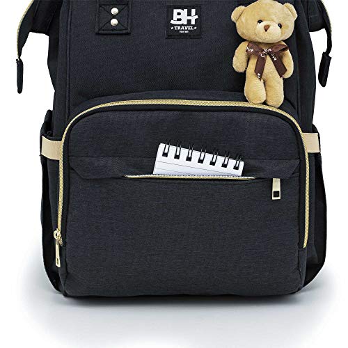Bolsa Mochila Maternidade Impermeável - BH Store (Preto)