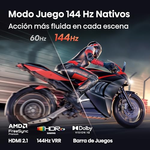 Miniatura 5 de Hisense 75E8S - MiniLED Smart TV 75 Pulgadas, Hi-QLED MiniLED, Modo Juego 144 Hz Nativos, Subwoofer Integrado, Hi-View AI Engine, Total HDR Solution, Filmmaker Mode, Control por Manos Libres