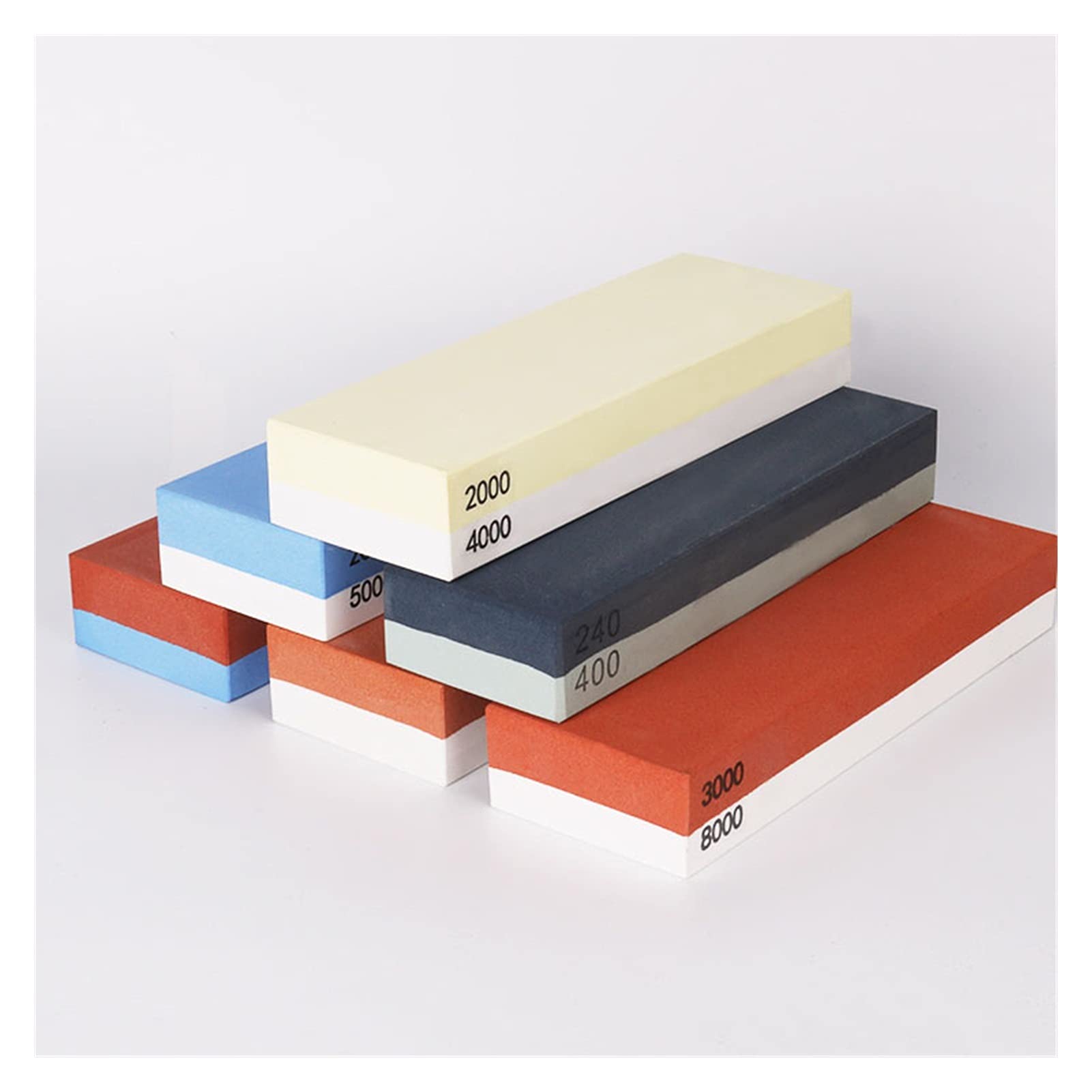 Japoński kamień do ostrzenia noży o ziarnistości 240-8000 z antypoślizgową gumową podstawą Kamień do ostrzenia noży o podwójnym ziarnie do szlifowania i polerowania ostrzy (rozmiar: ziarno