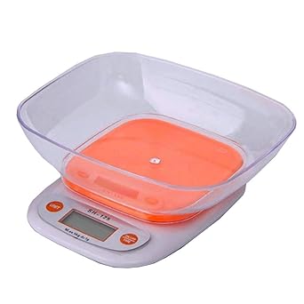 Anadi Electronic Digital LCD Kitchen 7 Kg Weight Weighing Scale Machine - SH-125 Bowl | 7kg/1g | Multicolour