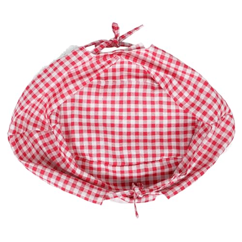 Toyvian Doublure pour Panier Osier – Tissu à Carreaux Rouges Doublure Amovible Lavable pour Panier de Pique et Rotin Style Campagnard Bohème Rustique...