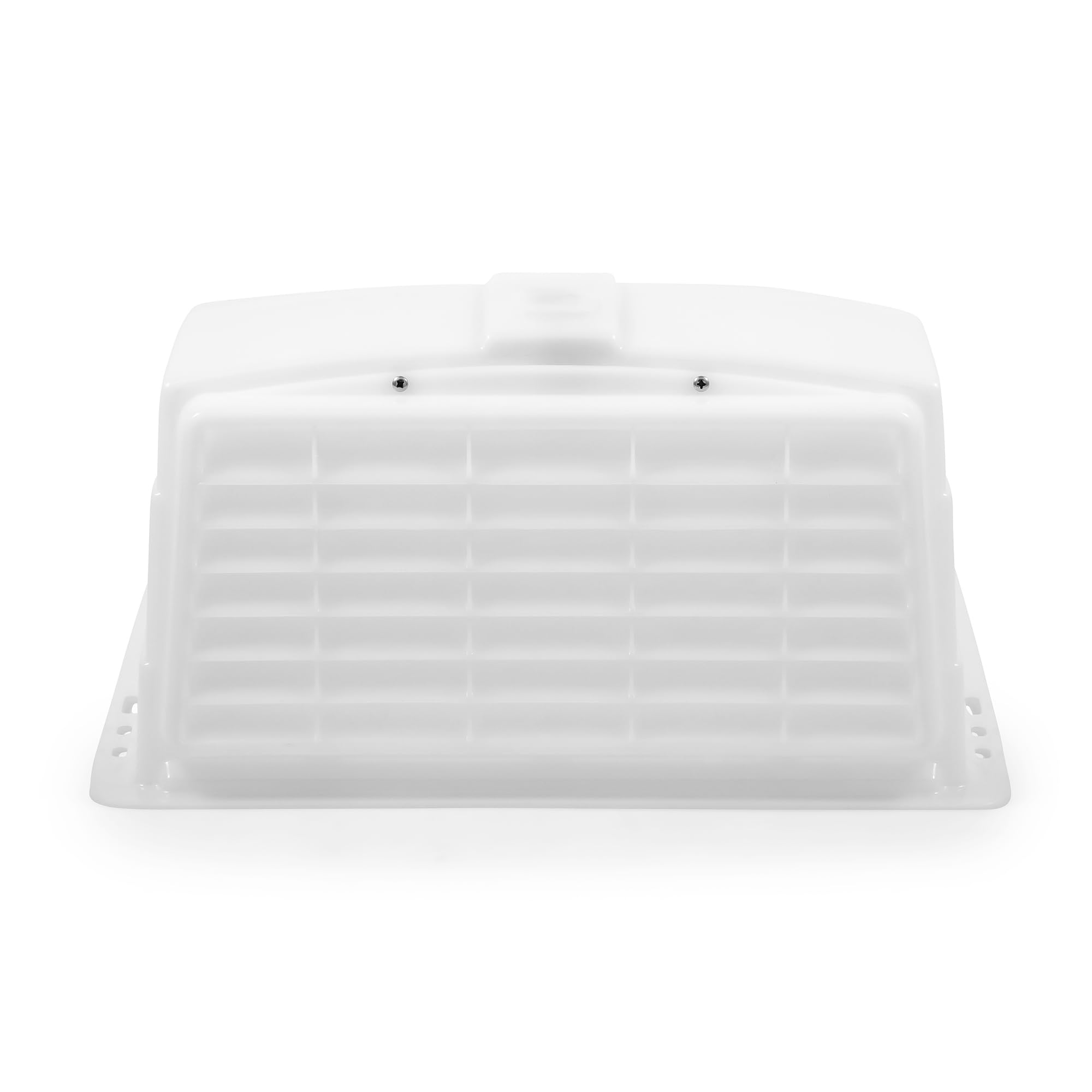 Camco Cubierta de ventilación de Techo para Caravana, se Abre para una fácil Limpieza, diseño aerodinámico, se Monta fácilmente en RV con Accesorios incluidos (Blanco) (40431)