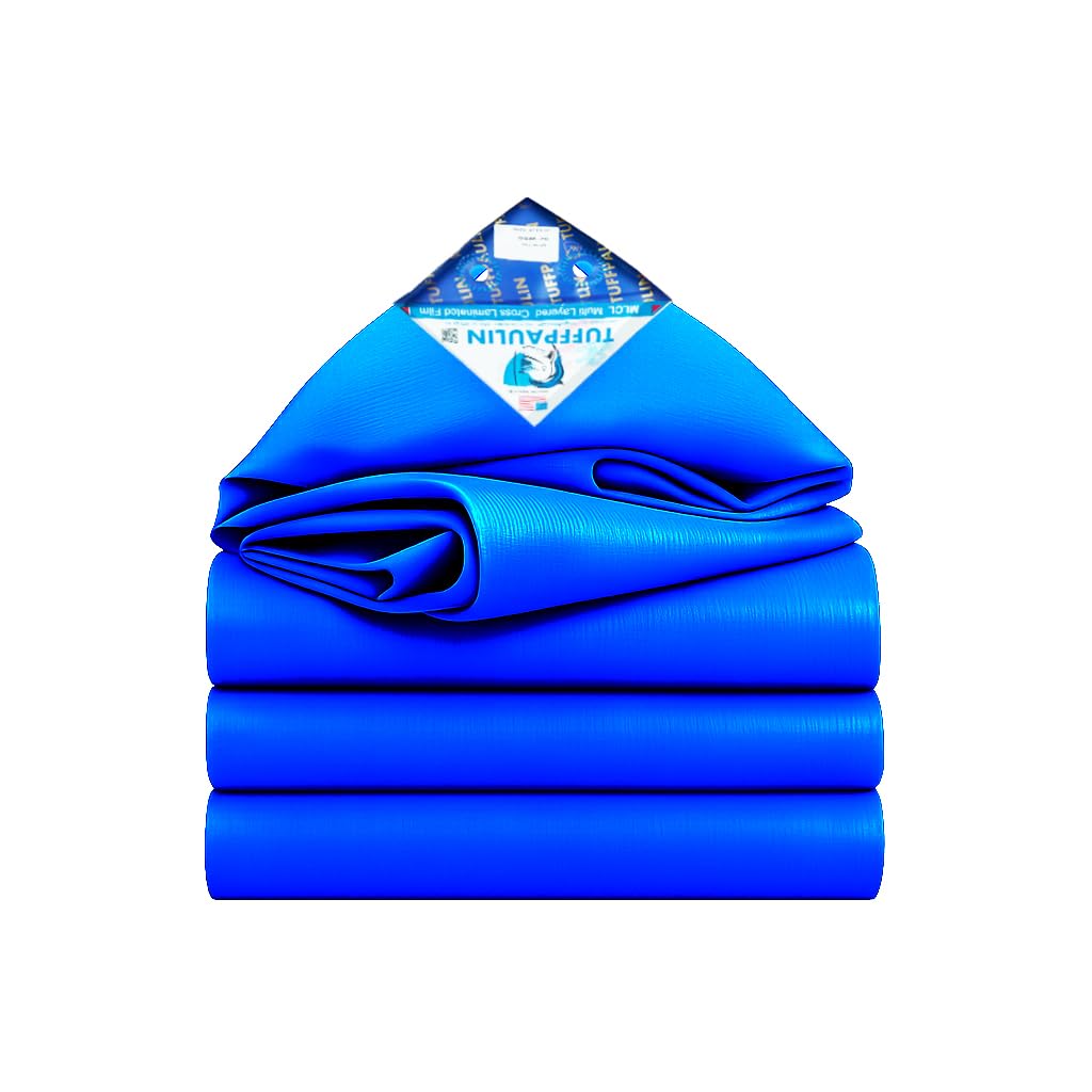 TUFFPAULIN 36FT X 30FT 150 GSM Blue Heavy Duty Tarpaulin Tirpal Tadpatri Tharpai Thadika, Extra Strong, Eyelets, UV Resistant, 100% Waterproof Virgin, 6 Layer MLCL 3D Rib Technology-1 No. — Amazon image 12