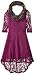 Emily West Big Girls' 2 Piece Set Purple Lace Hi-Low Dress with Infinity Scarf