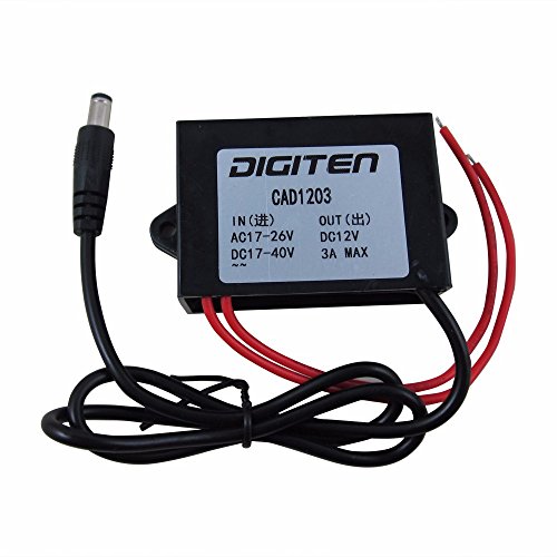 digiten resistente al agua 24 V AC DC a 12 V DC 3 A de alimentación Convertidor Adaptador para CCTV cámara de seguridad