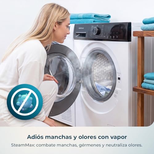 Miniatura 6 de Cecotec Lavadora 6 Kg Carga Frontal Bolero DressCode 6150 Inverter A HairCatch Kit. 1650W, 1000 rpm, 12 programas, Motor Inverter Plus, Steam Max, Drum Clean, Delay Start y Child Lock.