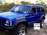 ORACAL 2pc Hood Fender Decal 2.5'x 22' Decal Sticker Compatible with Jeep Cherokee White