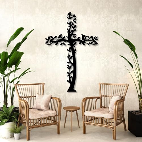 Cross Metal Wall Art, Tree Cross Metal Wall Decor, Dogwood Cross Wall Decor, Jesus Wall Decor, Christian Wall Decor, Religious Wall Decor, Religious Gift (41
