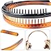 LNQ LUNIQI 2Pcs Fashion Plastic Headband Hair Hoop Accessories with Teeth Comb - Stylish Hairbands for Women, Ladies, Girls - Black and Brown