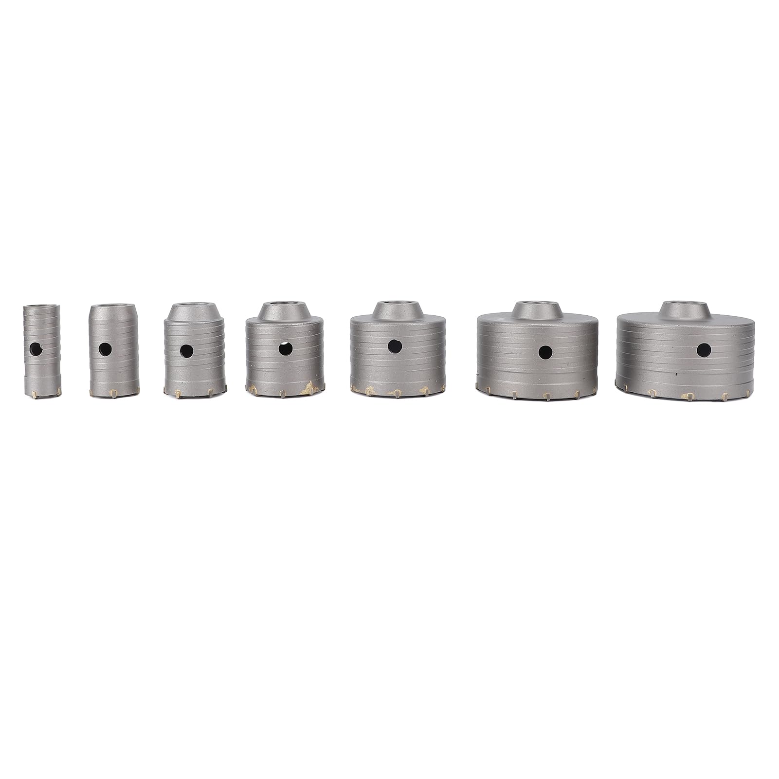 Naroote Kit de Sierra Perforadora para Hormigón con Diseño Robusto, Uso en Múltiples Materiales, Adecuado para HVAC y Fontanería, 30 Mm a 110 Mm, 7 Piezas