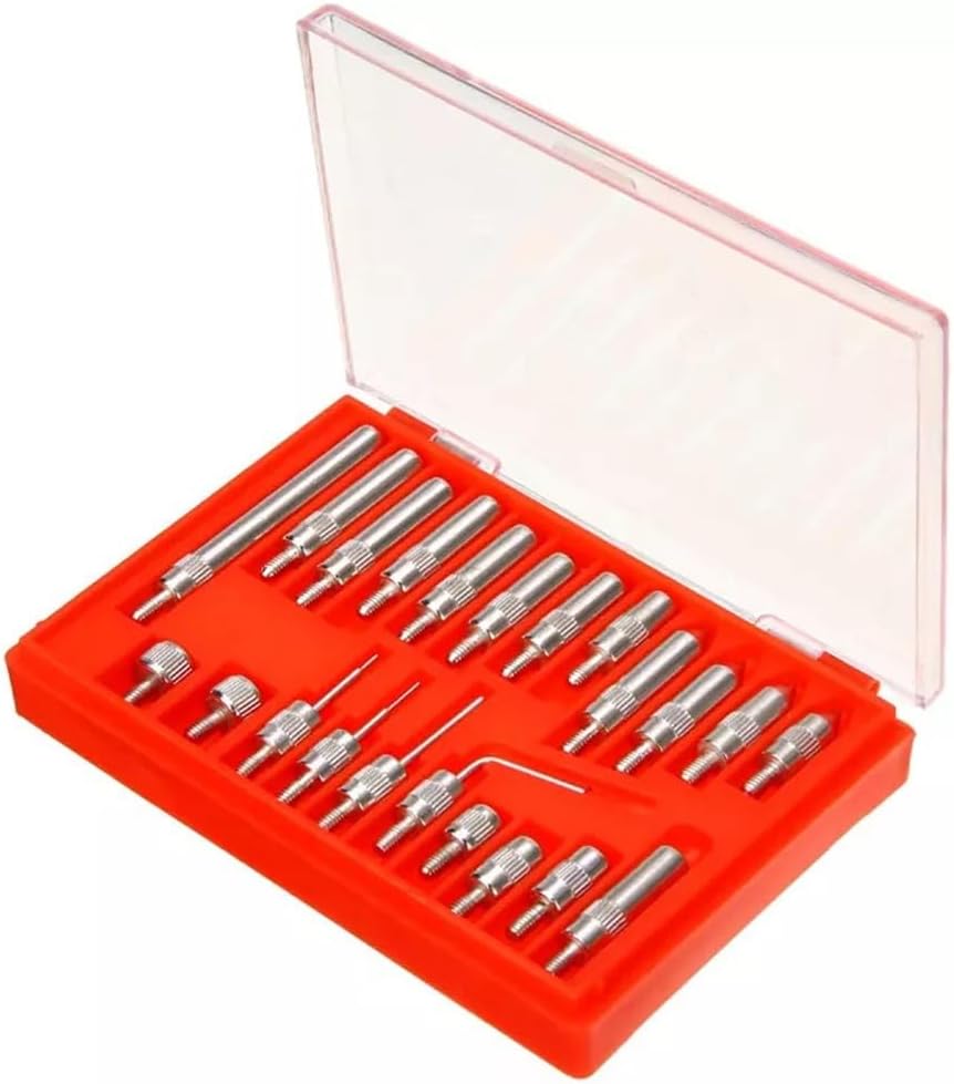 22-Piece Indicator Probe Set with and Accessories Measurement Tools – Includes 22 Probes, Red, 10 x 7 x 1.5 cm Kit and Workshop Use
