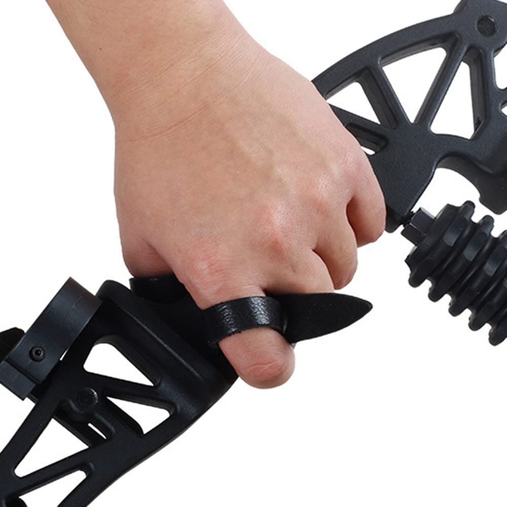 DONGKER Sangle de doigt de tir à l'arc - En cuir - Pour arcs recourbés - Accessoire d'arc long