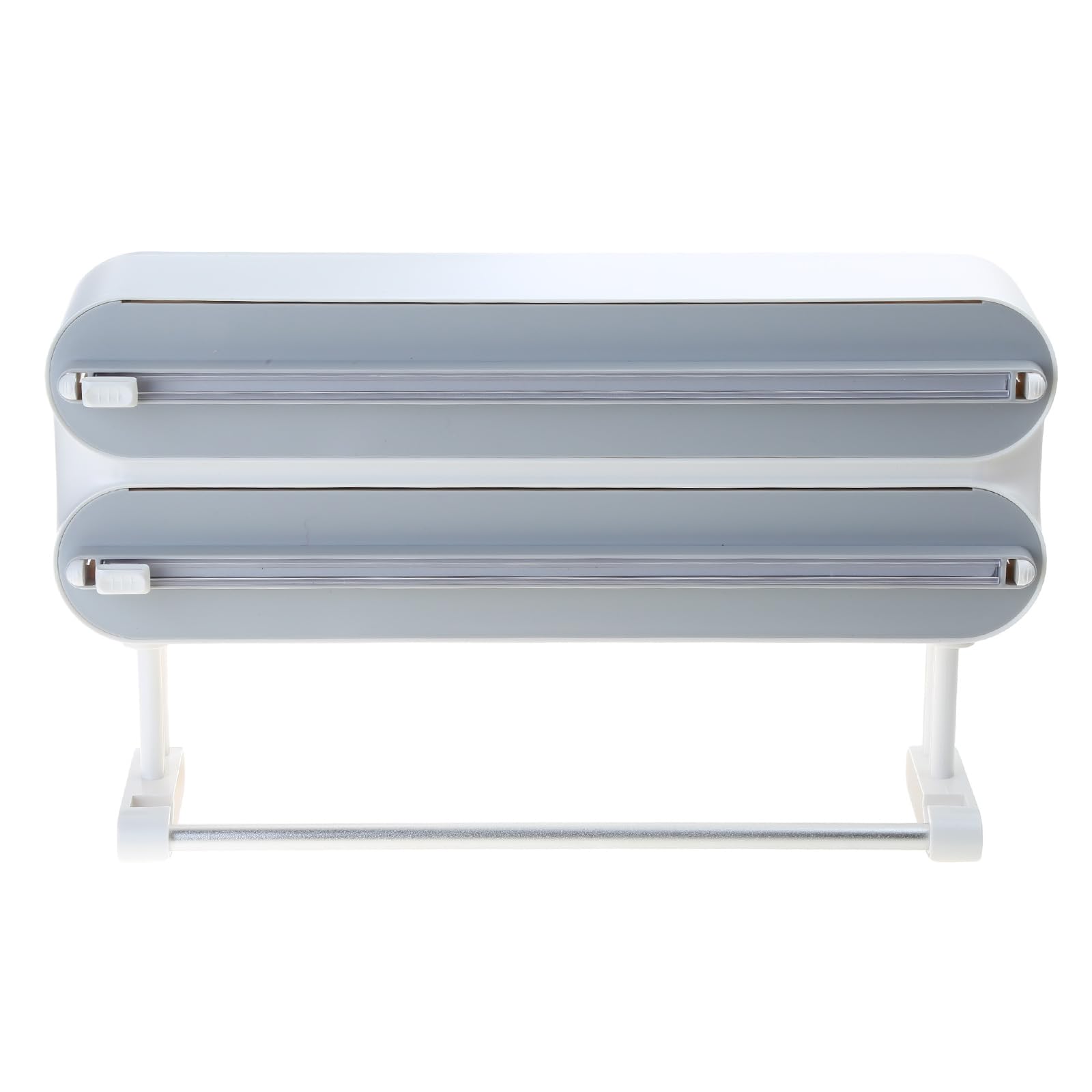 Dispensador de papel adhesivo y cortador de rollos de montaje en pared/refrigerador, estante de corte de cocina, dispensador de papel de aluminio, solución de almacenamiento para película