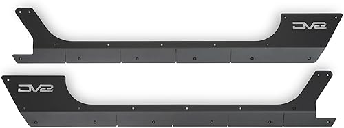 DV8 Offroad Rock Skins para el Jeep Wrangler JL 2018-2025 de 2 puertas | Protege los paneles inferiores de la carrocería de rocas y escombros |