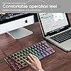 60% Wired Mechanical Gaming Keyboard and Mouse Combo,Ultra-Compact Mini 62 Keys,Type C Chroma 20 Rainbow Backlit Effects,RGB Backlit 6400 DPI Lightweight Gaming Mouse with Honeycomb Shell for PC/Mac