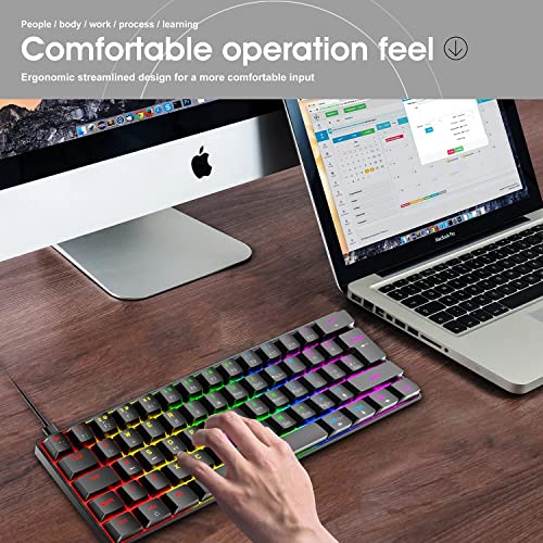 Teclado Mecánico Gamer 60% con Mouse USB miniatura 6