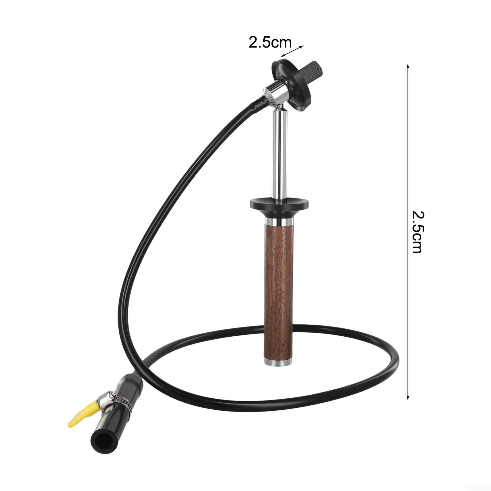 Cepillo de limpieza a vapor para máquina de café con mango de madera maciza, cepillos de vapor de alta presión, herramienta de lavado y cabezales de enjuague, accesorios de lavado de café para