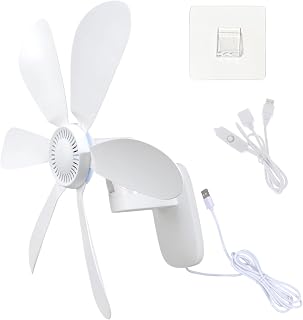 Platzsparender Wandmontage USB Strom-5-V Ventilator mit Schaltsteuerung für Badezimmer, Küche, Auto, kleine Fläche, leiser Badezimmerventilator