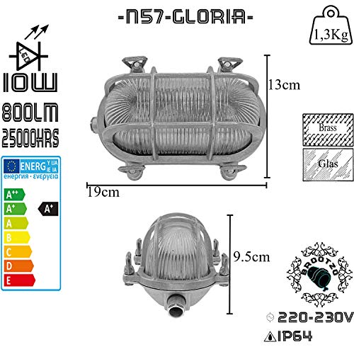 Gloria 5700 Paratia ovale lampada da parete