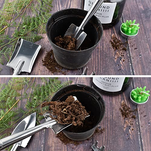 Set mini herramientas de jardín de 3 piezas acero inoxidable miniatura 6