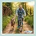 Relaxdays Fahrradleine Hund, Hundestange für Fahrrad, Hundeleine mit Abstandshalter & Feder, Hände frei, schwarz/Silber