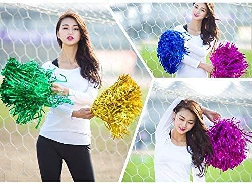 MOREL POM POMS for Sports Annual Day Dance Function Cheerleading Pompom Celebration Birthday Event Party. 21 INCH (Orange) 1