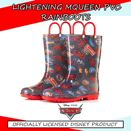 Disney Cars Lightning McQueen PVC Rain Boots for Boys with Easy-On Handles – Toddler & Little Kid Sizes3