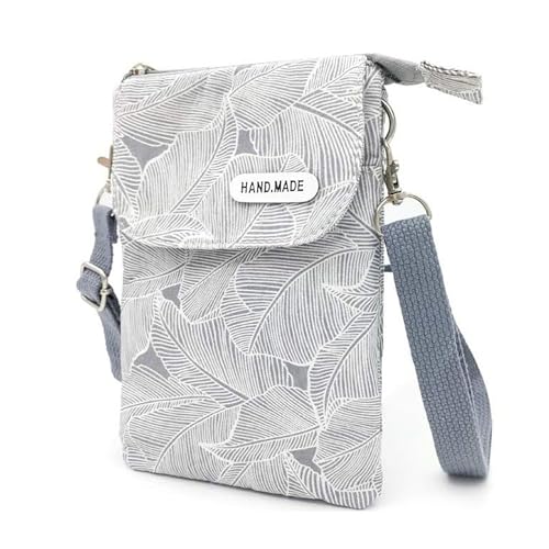 dogmoon Handytasche Zum Umhängen, Handy Umhängetasche Damen, Leichte Crossbody Umhängetasche, Handy Tasche Damen Multifunktionale Damen Handytasche Mit Schultergurt für Alltag Schule Einkauf (Grau)