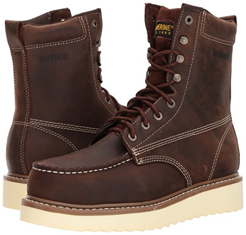 Wolverine Men's Loader 8" Steel Toe Wedge Work Boot, Brown, 11 M US