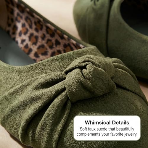 Image of Epic Step Ballet Flats for Women, Comfortable Slip on Faux Suede Round Toe, Ballerina Dressy Flat Shoes