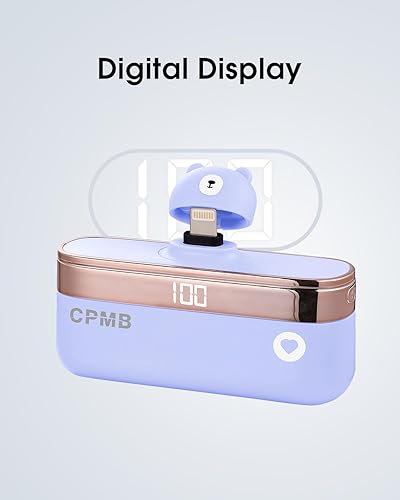 Miniatura 5 de Banco de energía portátil con 5,000 mAh, cargador portátil de 22.5 W, pantalla digital, mini batería compatible con iPhone 1414 Pro  14 Plus  14 Pro