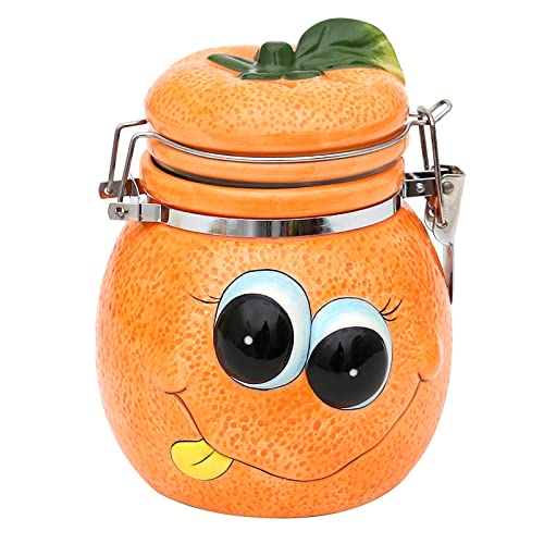 neuetischkultur Keramik Vorratsdose, Bügelverschluß Früchte Aufbewahrungsdose, Mehldose, Kaffeedose Orange Cover