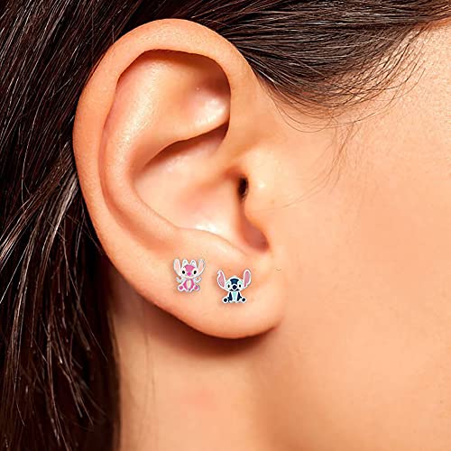 Disney Lilo & Stitch Stud Earrings Sterling Silver - Mismatch Angel & Stitch Earrings - Officially Licensed2