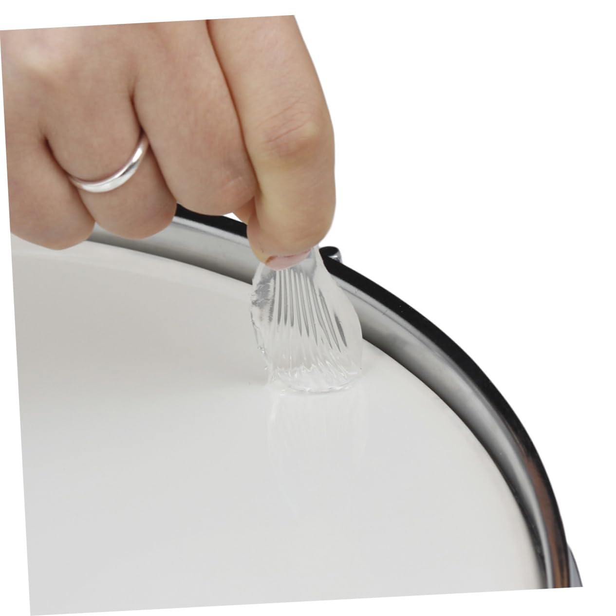 Yardwe 6Pcs Transparent Drum Dampening Gels Tone Control Pads Oval Shape Silencers for Drum Kit Snare Drum Reusable Easy to Clean Mute Drum Dampeners