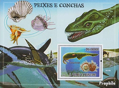 Prophila Collection Briefmarkenblock: Sao Tome E Principe, 2009 "Prähistorische Meerestiere", Block695 Komplett, Postfrisch MNH