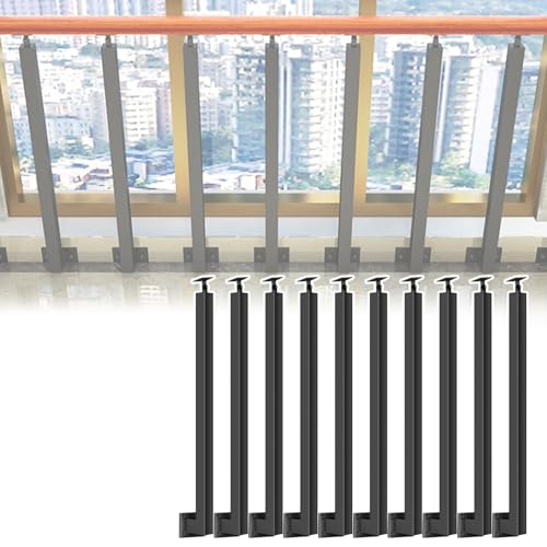 Barreaux d'escalier noirs à fixation latérale pour stabiliser votre rampe - 2
