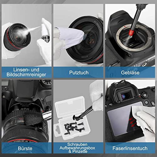 Ezilif Kamera Reinigungsset, Objektiv Reinigungsset mit 17 Stück, Kamera Zubehör mit Wasserdichtem Lens Cleaning Kit für… – Bild 5