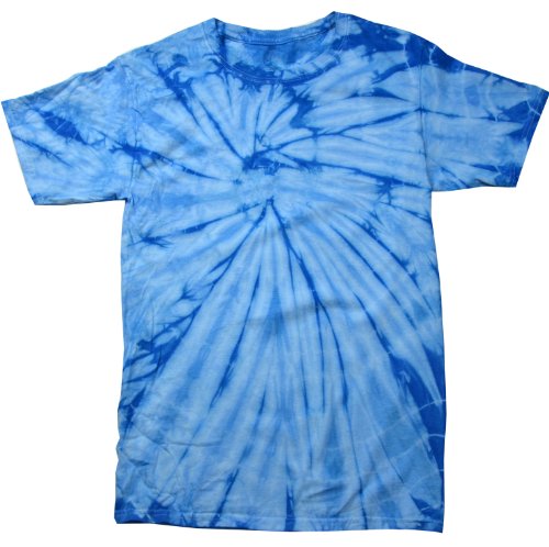 Colortone Tie Dye T-Shirt Kids 10-12 (Md) Spider Baby Blue #TOP4