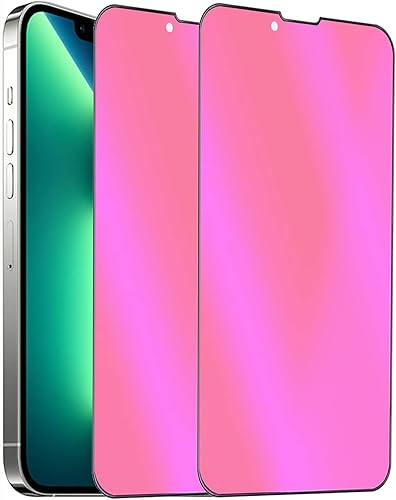 Paquete de 2 protectores de visualización de vidrio templado antiespía antiluz azul para iPhone 13 Pro MaxiPhone 14 Plus de 6.7 pulgadas, protector