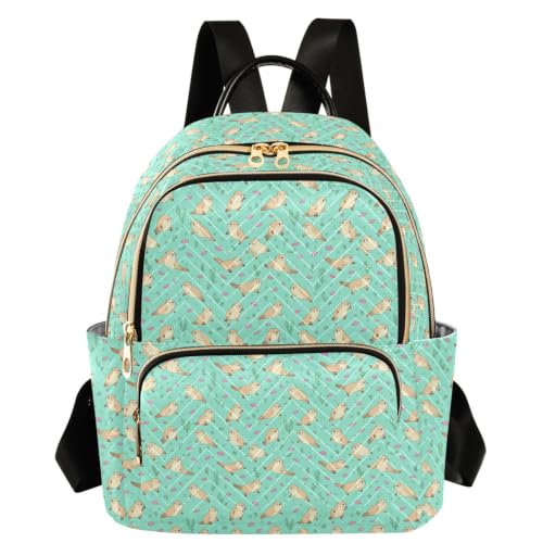 Mochila para mujer casual tamaño S con estampados de nutrias y cremalleras