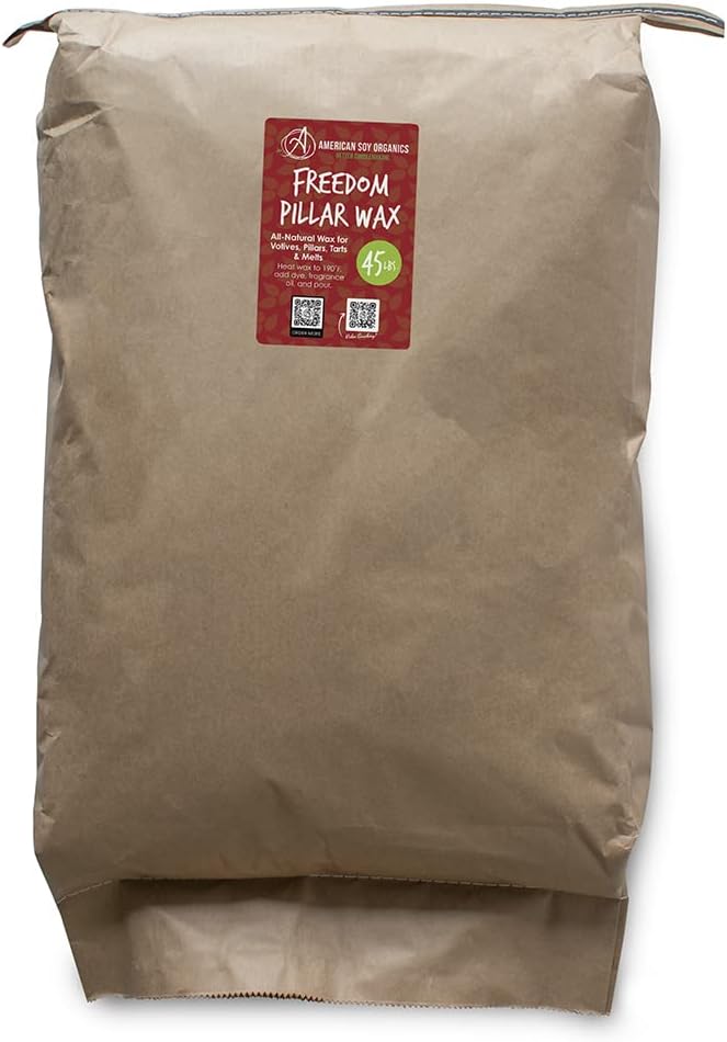 American Soy Organics Freedom Soy Wax Beads for Pillar Candle Making Natural