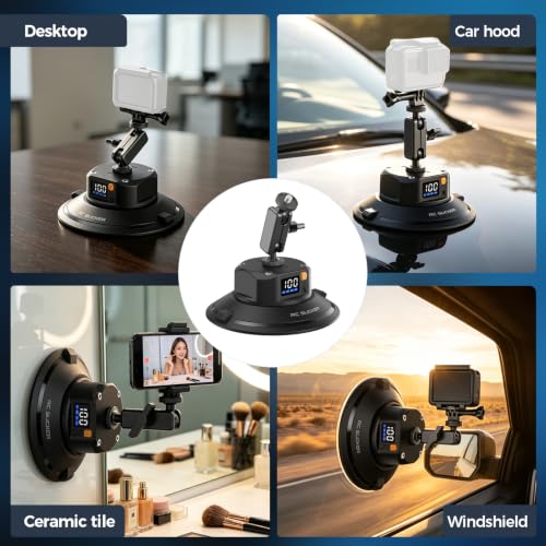 4.5" Electric Suction Cup Camera Mount With Ball Head Magic Arm - MP4501 - image 4