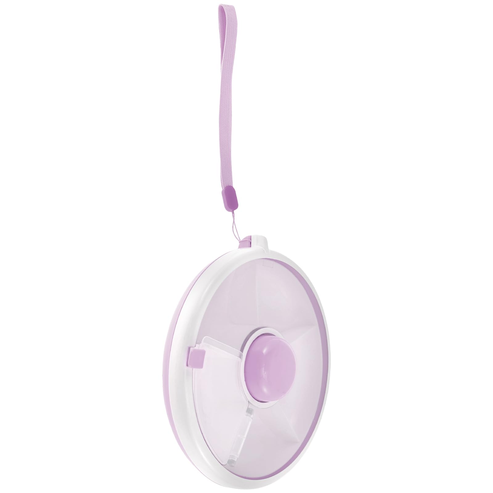 Snack Spinner Girandola Per Bambini, Contenitore Rotante Con 5 Scomparti, Porta Snack Riutilizzabile Con Coperchio Ermetico, Per Scuola E Picnic - 2