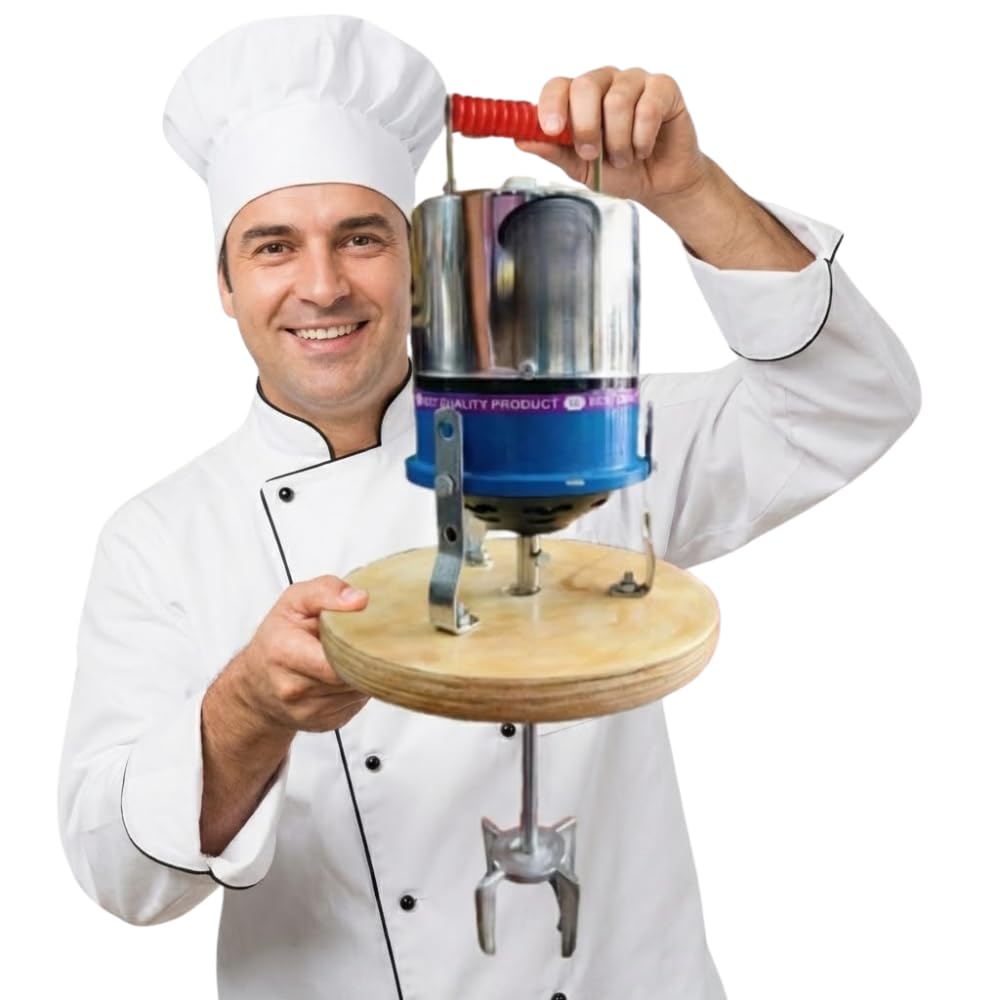 Drumstone (𝐒𝐩𝐞𝐜𝐢𝐚𝐥 𝟏𝟓 𝐘𝐞𝐚𝐫𝐬 𝐖𝐚𝐫𝐫𝐚𝐧𝐭𝐲) Electric Madhani Butter Churner Machine 160W, Heavy Duty Motor with Copper Winding, For Buttermilk, Lassi, Curd & Cream