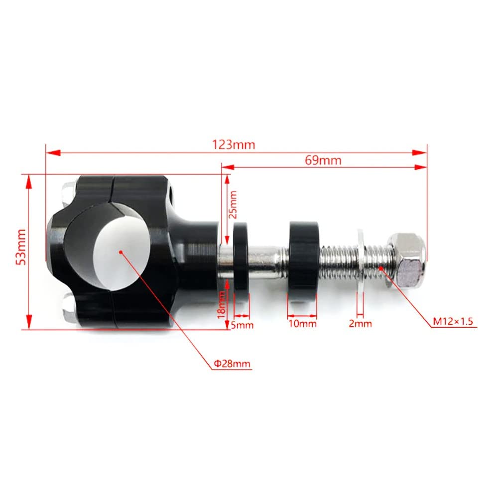 Rehausseurs Guidon 28mm Compatible avec Suzuki DR 350 S/SE MC1B