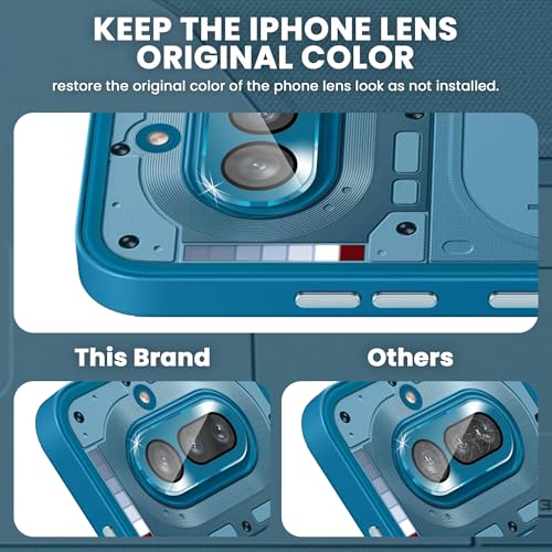 Image of FIRST MART Blue Camera Ring Guard Protector for Nothing Phone 4A | Tempered Glass with Metal Alloy Rings, HD Clear, Scratch Resistant, Case-Friendly | Pack of 1