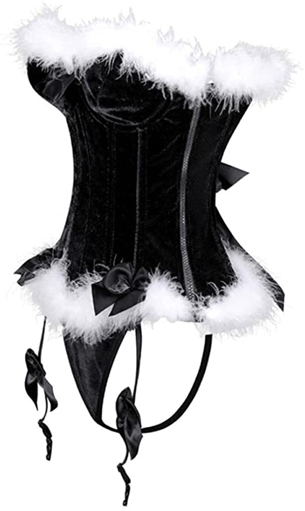 Ropa Interior para Mujer Disfraz Sexy Fajas Sexy Top de Encaje Floral Ropa Interior de Moda (Color: Negro, Tamaño: 4XL) (Negro Mediano) (Negro 6X)