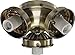 Quorum-Three Light Antique Brass Fan Light Kit-2303-904