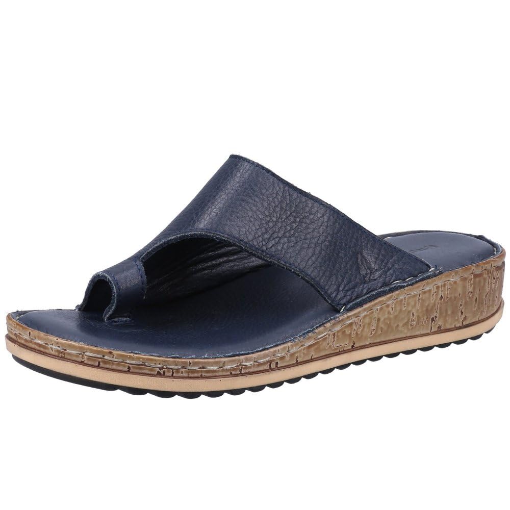Hush Puppies Ladies Elissa Toepost Sandal, Navy, 5